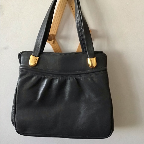 Genuine Leather handbag Jane Shilton, England, new old stock, tag, some damage - Picture 2 of 11